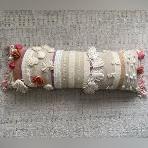 Anthropologie All Roads giant bed throw pillow fringe Boho